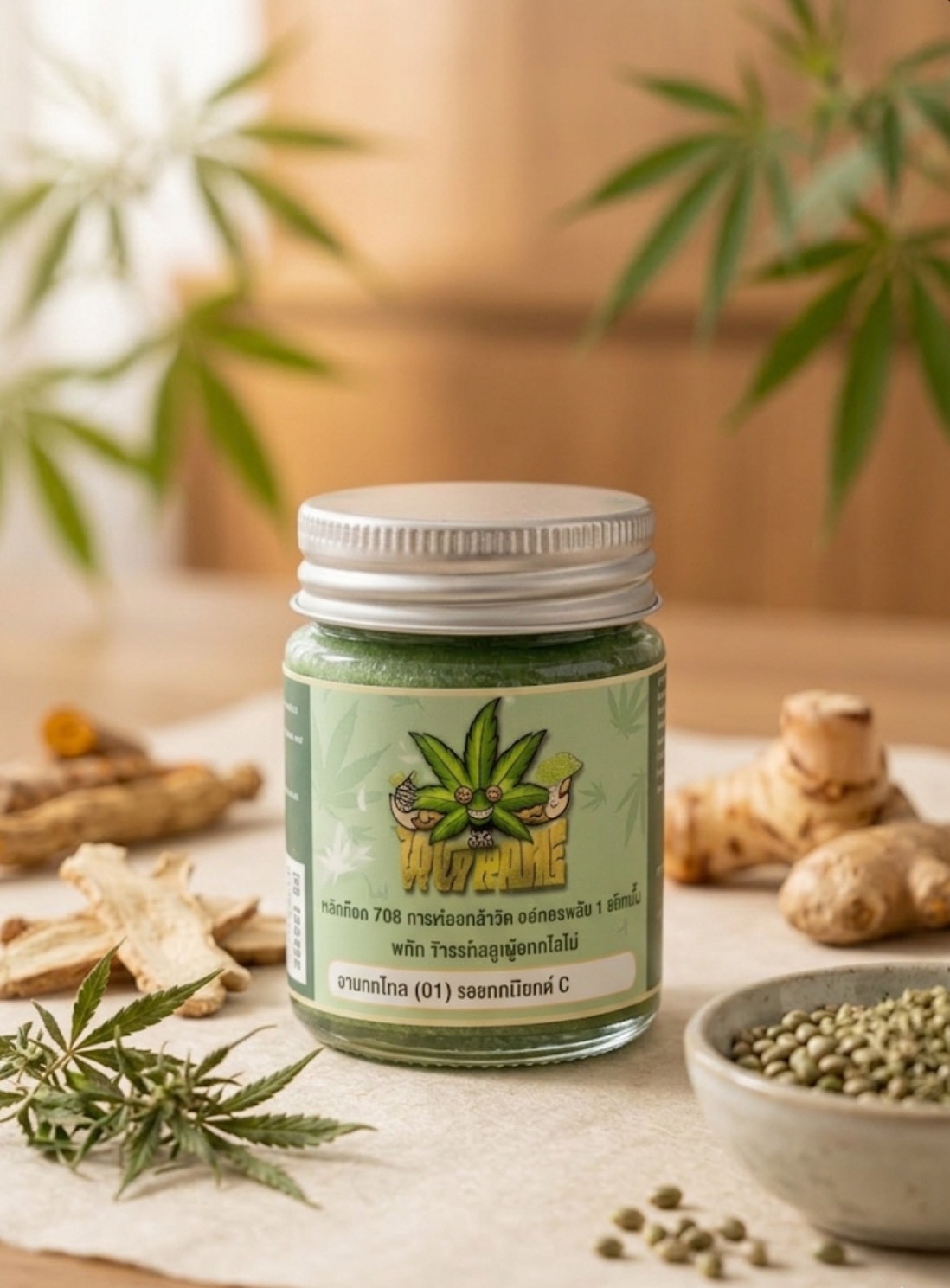 ยาหม่องสมุนไพรกัญชง