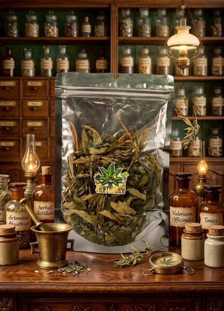 ใบกัญชงอบแห้ง